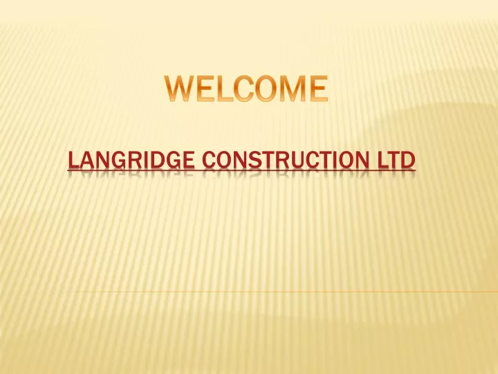 langridge construction ltd