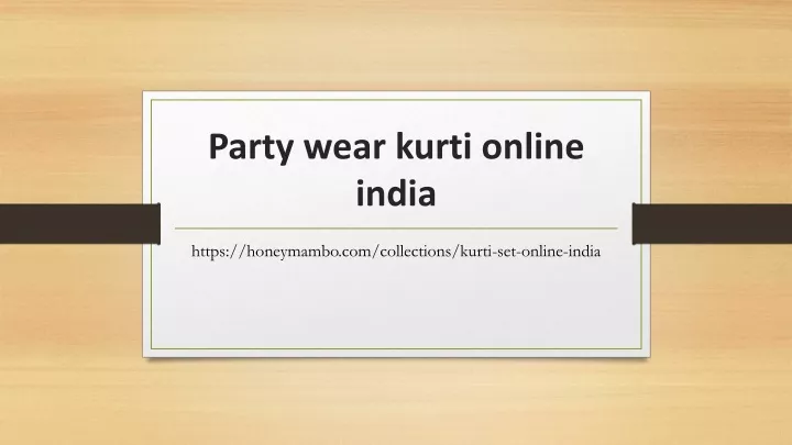 party wear kurti online india