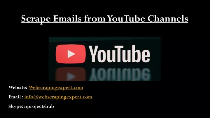 scrape emails from youtube channels