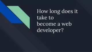how long does it take to become a web developer