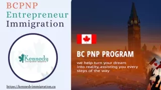 BCPNP Entrepreneur Immigration - Kennedy Immigration Solutions
