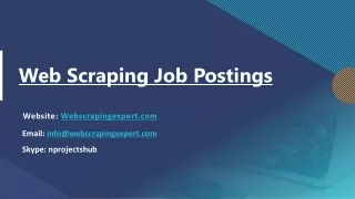 web scraping job postings