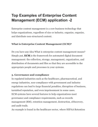 top examples of enterprise content management