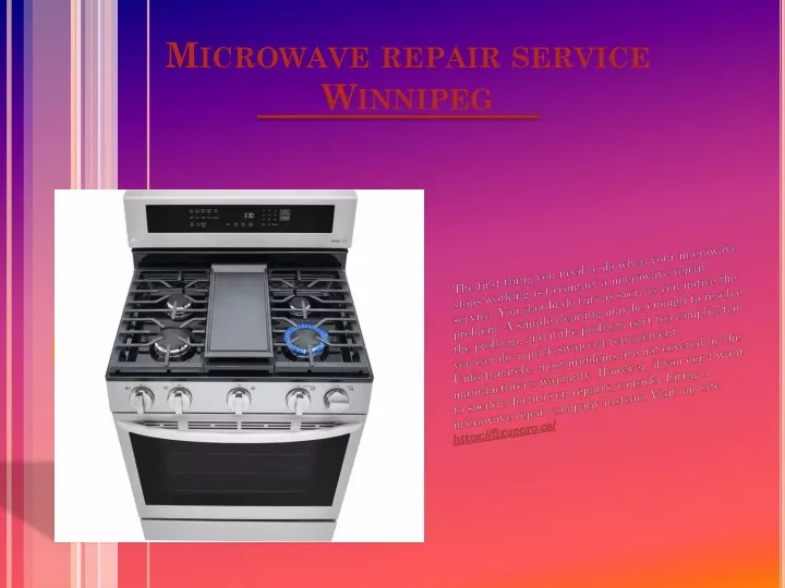 microwave repair service winnipeg