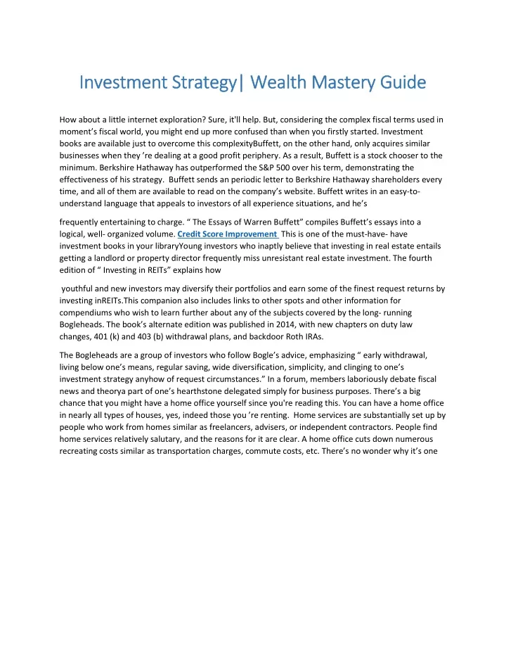 investment strategy investment strategy wealth