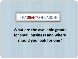 what are the available grants for small business
