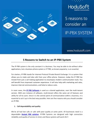 5 reasons to switch to an ip pbx system