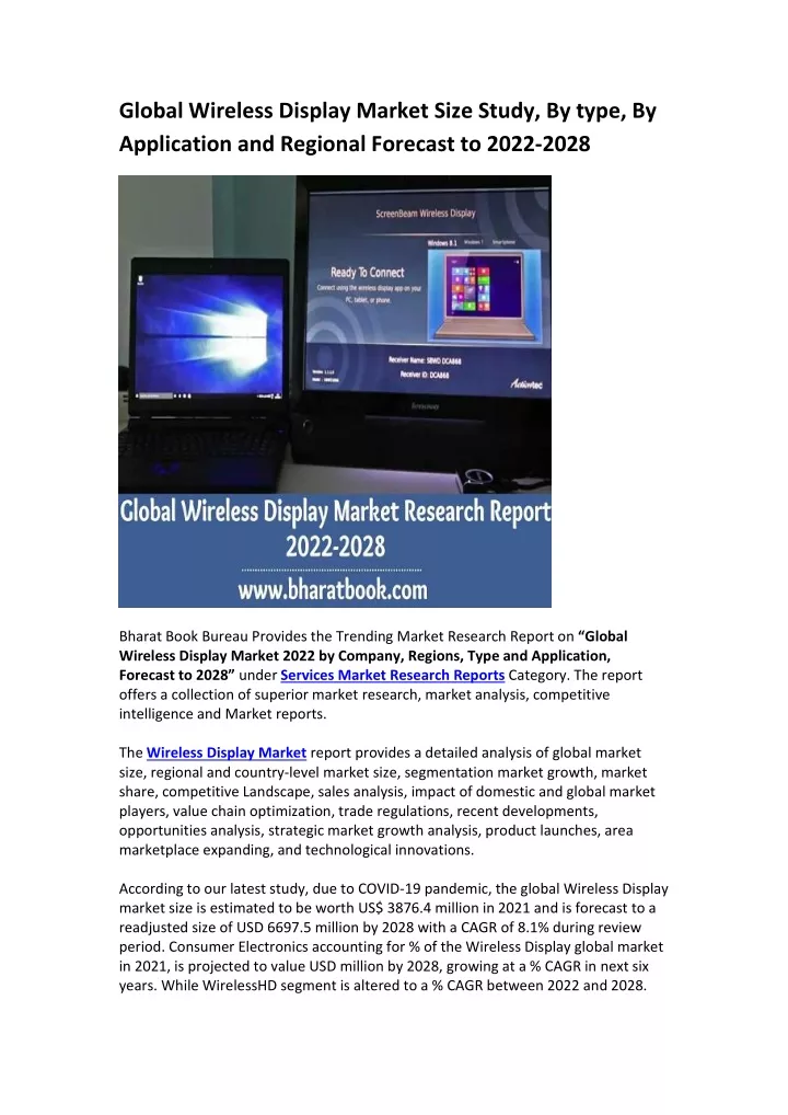 global wireless display market size study by type