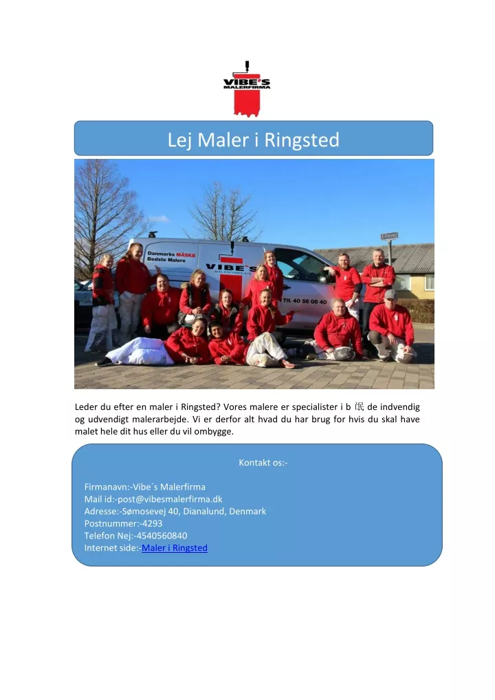 lej maler i ringsted