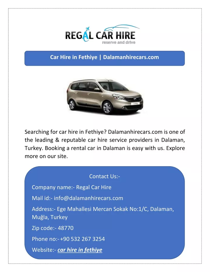 car hire in fethiye dalamanhirecars com