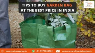 Tips to Buy Garden Bag at the Best Price in India - JumboBagShop