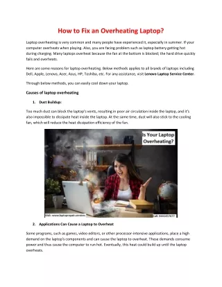How to Fix an Overheating Laptop