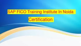 SAP FICO Training Institute In Noida