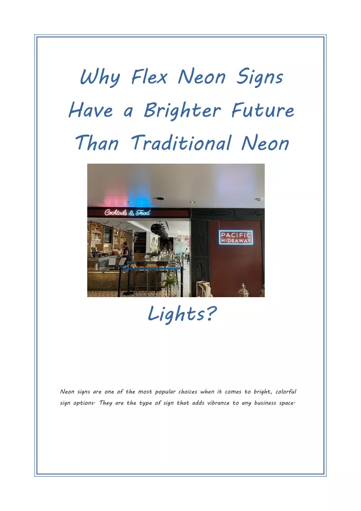 why flex neon signs have a brighter future than