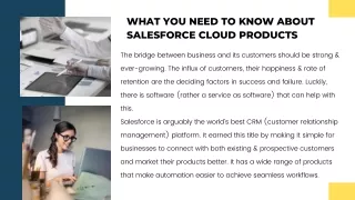 What you Need to Know about Salesforce Cloud Products