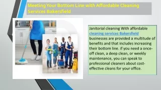 Meeting Your Bottom Line with Affordable Cleaning Services Bakersfield