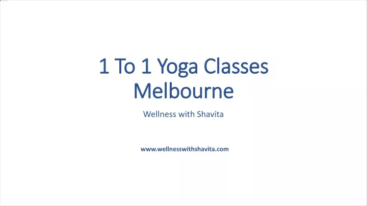 1 to 1 yoga classes melbourne
