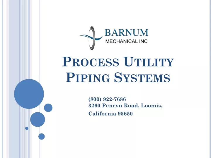 process utility piping systems