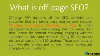 Best Off Page Submission Packages from Cheap SEO Company