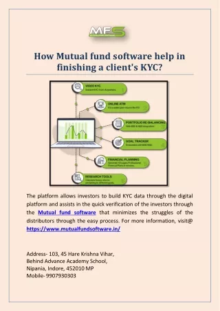 how mutual fund software help in finishing