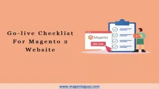 Magento 2 Go-live Checklist