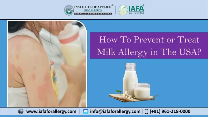 how to prevent or treat milk allergy in the usa