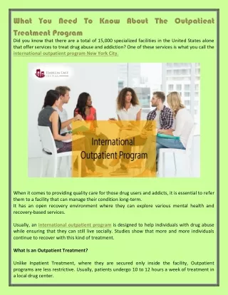 what you need to know about the outpatient