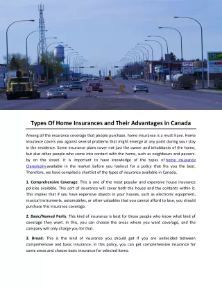 types of home insurances and their advantages