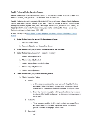flexible packaging market overview analysis