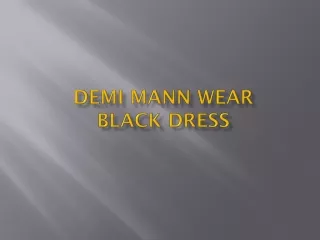 Demi Mann wear Black Dress