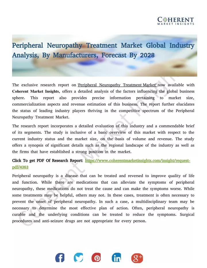 peripheral neuropathy treatment market global