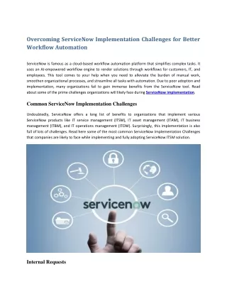 Overcoming ServiceNow Implementation Challenges for Better Workflow Automation