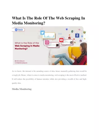 what is the role of the web scraping in media