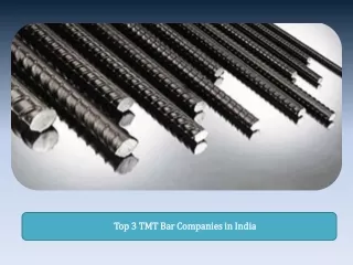 Top 3 TMT Bar Companies in India