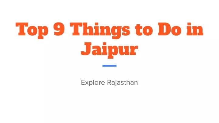 top 9 things to do in jaipur