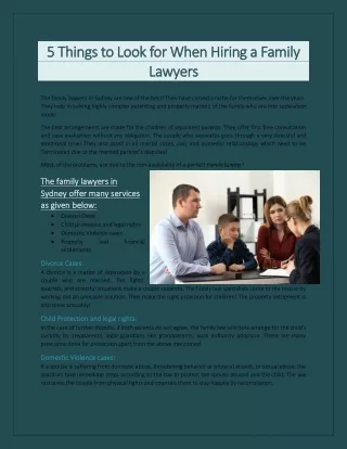 5 Things to Look for When Hiring a Family Lawyer
