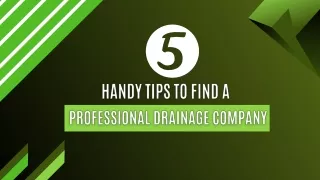 5 Handy Tips To Find A Professional Drainage Company