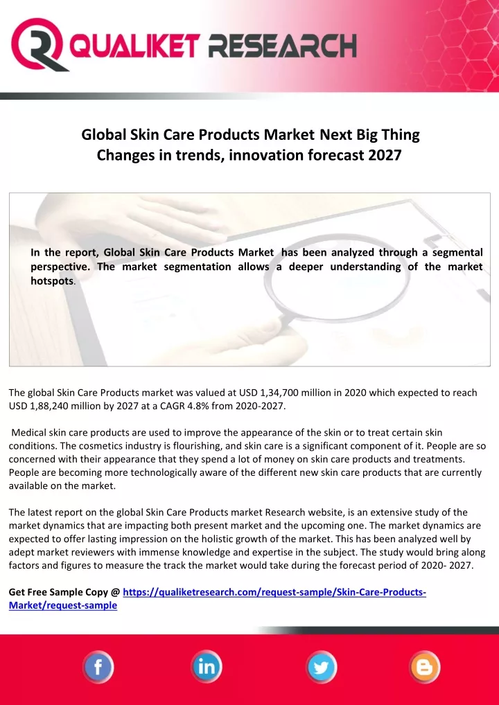 global skin care products market next big thing
