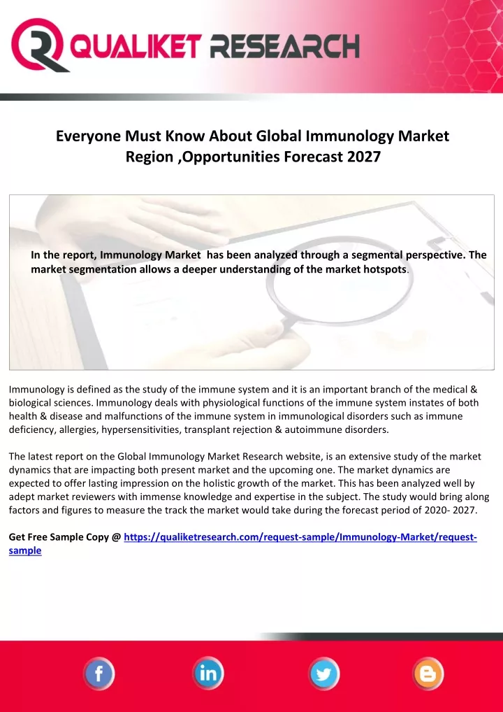 everyone must know about global immunology market