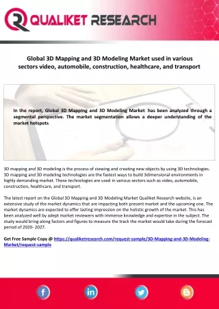 3D Mapping and 3D Modeling Market 