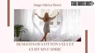 Benefits of Cotton Velvet Curtain Fabric - Stage Fabrics Direct