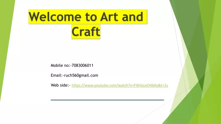 welcome to art and craft