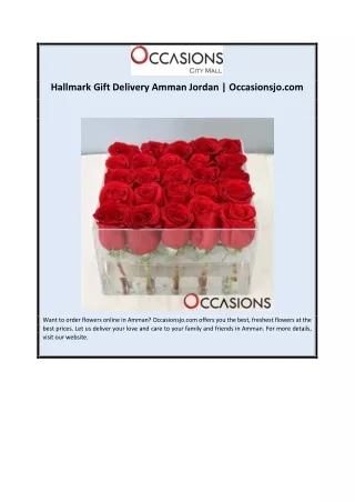 Hallmark Gift Delivery Amman Jordan