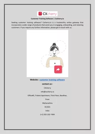 Customer Training Software  Cxcherry.io