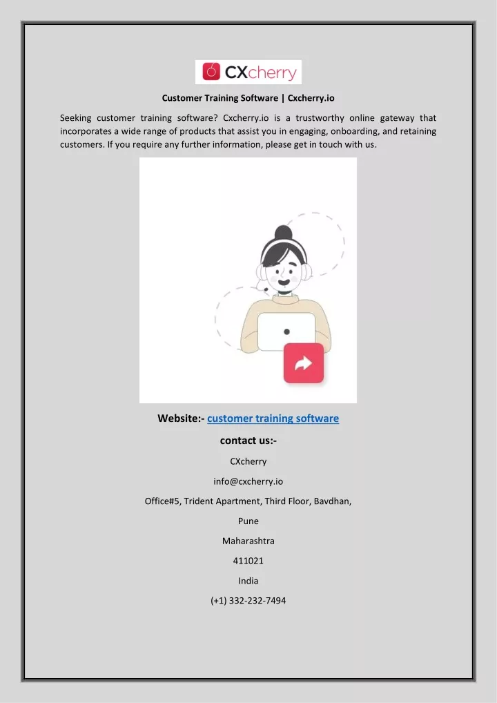 customer training software cxcherry io