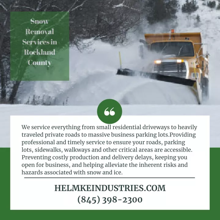 snow removal services in rockland county