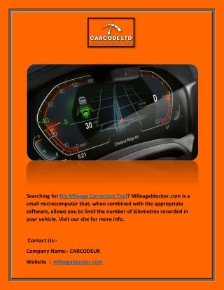 Diy Mileage Correction Tool | Mileageblocker.com