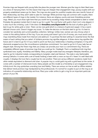 Make The Promise With The Promise Ring - Anxiety Ring