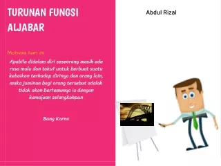 turunan fungsi aljabar