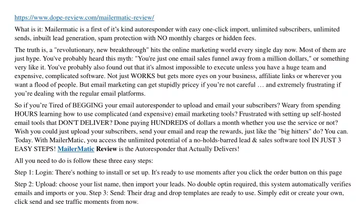 https www dope review com mailermatic review what